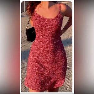 Brandy Melville Red Floral Dress